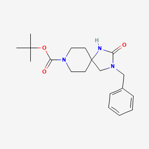 molecular formula C19H27N3O3 B2709129 Tert-butyl 3-benzyl-2-oxo-1,3,8-triazaspiro[4.5]decane-8-carboxylate CAS No. 1799412-35-3