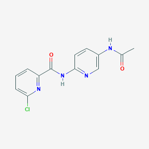 molecular formula C13H11ClN4O2 B2709131 N-(5-Acetamidopyridin-2-yl)-6-chloropyridine-2-carboxamide CAS No. 2305395-07-5