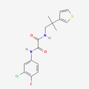 N1-(3-chloro-4-fluorophenyl)-N2-(2-methyl-2-(thiophen-3-yl)propyl)oxalamide