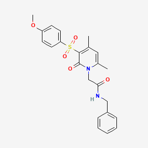 N-benzyl-2-(3-((4-methoxyphenyl)sulfonyl)-4,6-dimethyl-2-oxopyridin-1(2H)-yl)acetamide