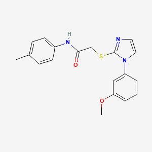 2-{[1-(3-methoxyphenyl)-1H-imidazol-2-yl]sulfanyl}-N-(4-methylphenyl)acetamide