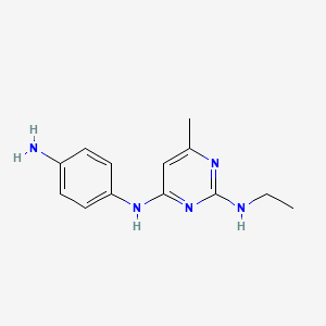 N4-(4-aminophenyl)-N2-ethyl-6-methylpyrimidine-2,4-diamine