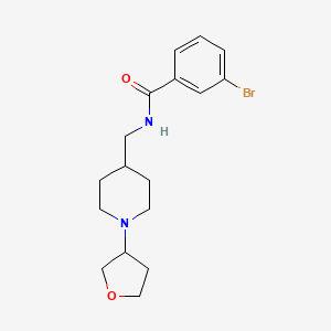3-bromo-N-((1-(tetrahydrofuran-3-yl)piperidin-4-yl)methyl)benzamide
