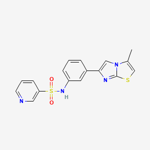 molecular formula C17H14N4O2S2 B2709160 N-(3-(3-甲基咪唑[2,1-b]噻唑-6-基)苯基)吡啶-3-磺酰胺 CAS No. 893977-28-1