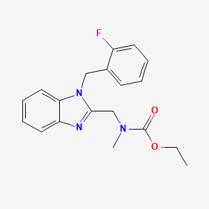 molecular formula C19H20FN3O2 B2709162 ethyl {[1-(2-fluorobenzyl)-1H-benzimidazol-2-yl]methyl}methylcarbamate CAS No. 923202-51-1