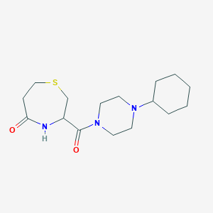 molecular formula C16H27N3O2S B2709173 3-(4-环己基哌嗪-1-甲酰)-1,4-噻吩并-5-酮 CAS No. 1396629-45-0