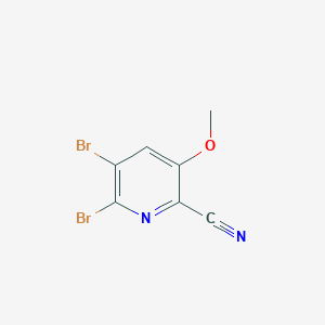 molecular formula C7H4Br2N2O B2709174 5,6-Dibromo-3-methoxypyridine-2-carbonitrile CAS No. 2225141-55-7