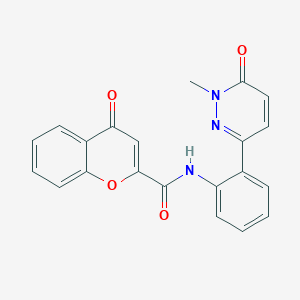 molecular formula C21H15N3O4 B2709179 N-(2-(1-甲基-6-氧代-1,6-二氢吡啶-3-基)苯基)-4-氧代-4H-香豆素-2-甲酰胺 CAS No. 1448122-69-7