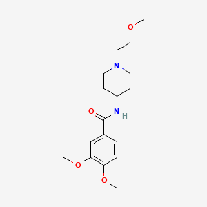 molecular formula C17H26N2O4 B2709180 3,4-dimethoxy-N-(1-(2-methoxyethyl)piperidin-4-yl)benzamide CAS No. 1421496-98-1