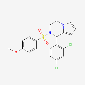 molecular formula C20H18Cl2N2O3S B2709186 1-(2,4-Dichlorophenyl)-2-((4-methoxyphenyl)sulfonyl)-1,2,3,4-tetrahydropyrrolo[1,2-a]pyrazine CAS No. 900011-32-7