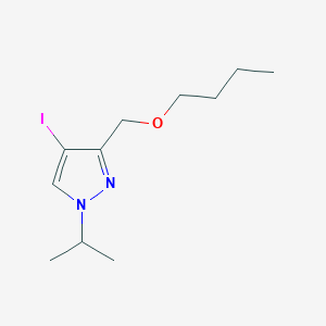 molecular formula C11H19IN2O B2709195 3-(butoxymethyl)-4-iodo-1-isopropyl-1H-pyrazole CAS No. 1856026-91-9