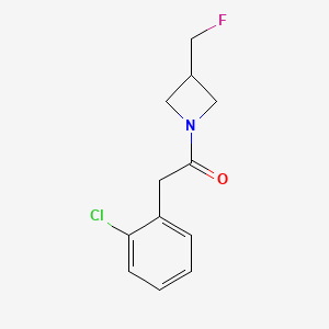molecular formula C12H13ClFNO B2709200 2-(2-Chlorophenyl)-1-(3-(fluoromethyl)azetidin-1-yl)ethanone CAS No. 2034206-46-5
