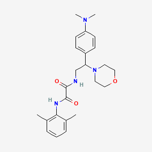 molecular formula C24H32N4O3 B2709207 N1-(2-(4-(二甲氨基)苯基)-2-吗啉基乙基)-N2-(2,6-二甲基苯基)草酰胺 CAS No. 941958-60-7