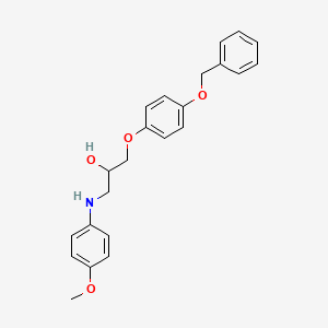 molecular formula C23H25NO4 B2709208 1-[4-(Benzyloxy)phenoxy]-3-[(4-methoxyphenyl)amino]propan-2-ol CAS No. 347369-95-3