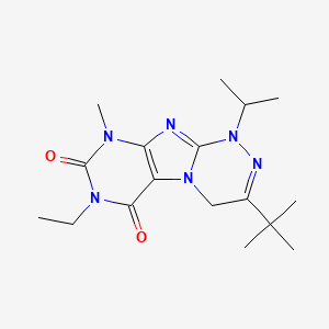 3-(tert-butyl)-7-ethyl-1-isopropyl-9-methyl-1,4-dihydro-[1,2,4]triazino[3,4-f]purine-6,8(7H,9H)-dione