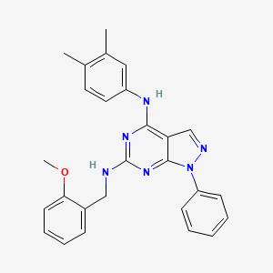 N~4~-(3,4-dimethylphenyl)-N~6~-(2-methoxybenzyl)-1-phenyl-1H-pyrazolo[3,4-d]pyrimidine-4,6-diamine