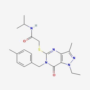 2-{[1-ethyl-3-methyl-6-(4-methylbenzyl)-7-oxo-6,7-dihydro-1H-pyrazolo[4,3-d]pyrimidin-5-yl]sulfanyl}-N~1~-isopropylacetamide
