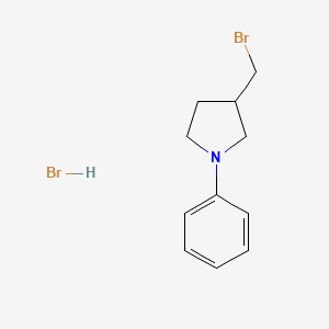 3-(Bromomethyl)-1-phenylpyrrolidine;hydrobromide