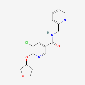 5-chloro-N-(pyridin-2-ylmethyl)-6-((tetrahydrofuran-3-yl)oxy)nicotinamide