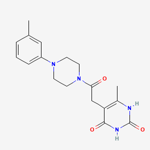 6-methyl-5-(2-oxo-2-(4-(m-tolyl)piperazin-1-yl)ethyl)pyrimidine-2,4(1H,3H)-dione