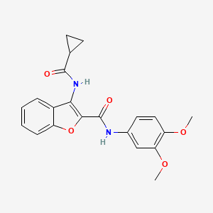 3-(cyclopropanecarboxamido)-N-(3,4-dimethoxyphenyl)benzofuran-2-carboxamide