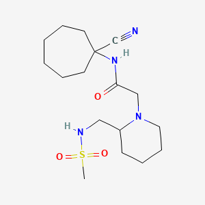 N-(1-Cyanocycloheptyl)-2-[2-(methanesulfonamidomethyl)piperidin-1-YL]acetamide
