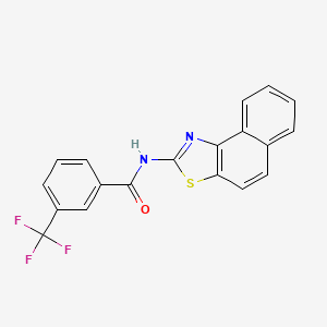 molecular formula C19H11F3N2OS B2709237 N-benzo[e][1,3]benzothiazol-2-yl-3-(trifluoromethyl)benzamide CAS No. 330189-65-6