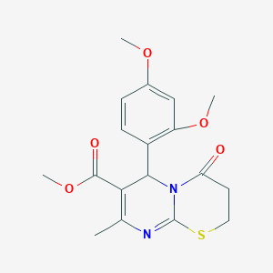 Methyl 6-(2,4-dimethoxyphenyl)-8-methyl-4-oxo-2,3,4,6-tetrahydropyrimido[2,1-b][1,3]thiazine-7-carboxylate