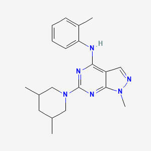 molecular formula C20H26N6 B2709243 6-(3,5-dimethylpiperidin-1-yl)-1-methyl-N-(o-tolyl)-1H-pyrazolo[3,4-d]pyrimidin-4-amine CAS No. 896005-89-3