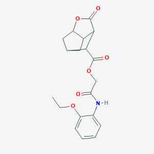 molecular formula C19H21NO6 B270925 2-[(2-ethoxyphenyl)amino]-2-oxoethyl 2-oxohexahydro-2H-3,5-methanocyclopenta[b]furan-7-carboxylate 