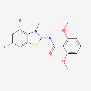 N-(4,6-difluoro-3-methyl-1,3-benzothiazol-2-ylidene)-2,6-dimethoxybenzamide