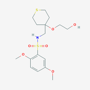 N-((4-(2-hydroxyethoxy)tetrahydro-2H-thiopyran-4-yl)methyl)-2,5-dimethoxybenzenesulfonamide
