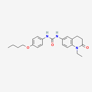 molecular formula C22H27N3O3 B2709261 1-(4-Butoxyphenyl)-3-(1-ethyl-2-oxo-1,2,3,4-tetrahydroquinolin-6-yl)urea CAS No. 1170518-04-3