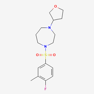 1-((4-Fluoro-3-methylphenyl)sulfonyl)-4-(tetrahydrofuran-3-yl)-1,4-diazepane