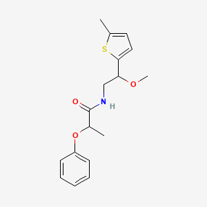 molecular formula C17H21NO3S B2709271 N-(2-methoxy-2-(5-methylthiophen-2-yl)ethyl)-2-phenoxypropanamide CAS No. 1704610-44-5