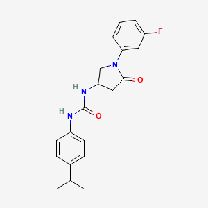 1-(1-(3-Fluorophenyl)-5-oxopyrrolidin-3-yl)-3-(4-isopropylphenyl)urea