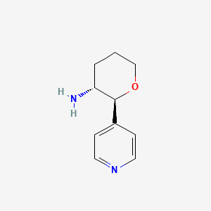 molecular formula C10H14N2O B2709276 (2S,3R)-2-Pyridin-4-yloxan-3-amine CAS No. 1807939-79-2