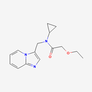 molecular formula C15H19N3O2 B2709277 N-cyclopropyl-2-ethoxy-N-(imidazo[1,2-a]pyridin-3-ylmethyl)acetamide CAS No. 1448034-14-7