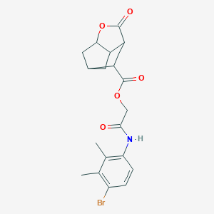 molecular formula C19H20BrNO5 B270928 2-[(4-bromo-2,3-dimethylphenyl)amino]-2-oxoethyl 2-oxohexahydro-2H-3,5-methanocyclopenta[b]furan-7-carboxylate 
