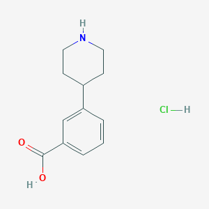 molecular formula C12H16ClNO2 B2709283 3-(Piperidin-4-yl)benzoic acid hydrochloride CAS No. 726185-55-3