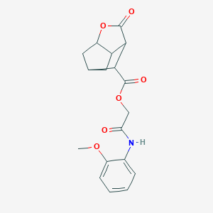 2-[(2-methoxyphenyl)amino]-2-oxoethyl 2-oxohexahydro-2H-3,5-methanocyclopenta[b]furan-7-carboxylate