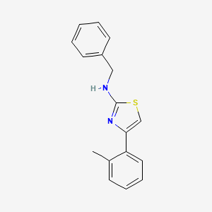 molecular formula C17H16N2S B2709296 N-苄基-4-(2-甲基苯基)-1,3-噻唑-2-胺 CAS No. 1852276-27-7
