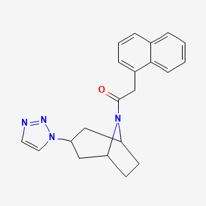 molecular formula C21H22N4O B2709300 2-(naphthalen-1-yl)-1-[3-(1H-1,2,3-triazol-1-yl)-8-azabicyclo[3.2.1]octan-8-yl]ethan-1-one CAS No. 2191265-81-1