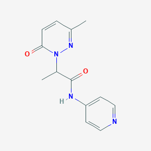 molecular formula C13H14N4O2 B2709305 2-(3-methyl-6-oxopyridazin-1(6H)-yl)-N-(pyridin-4-yl)propanamide CAS No. 1234894-61-1