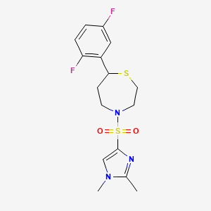 7-(2,5-difluorophenyl)-4-((1,2-dimethyl-1H-imidazol-4-yl)sulfonyl)-1,4-thiazepane