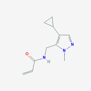 molecular formula C11H15N3O B2709326 N-[(4-Cyclopropyl-2-methylpyrazol-3-yl)methyl]prop-2-enamide CAS No. 2189894-71-9