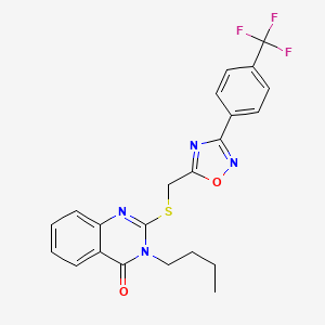 3-butyl-2-(((3-(4-(trifluoromethyl)phenyl)-1,2,4-oxadiazol-5-yl)methyl)thio)quinazolin-4(3H)-one