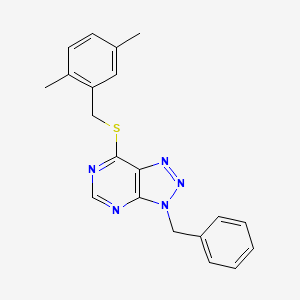 3-benzyl-7-((2,5-dimethylbenzyl)thio)-3H-[1,2,3]triazolo[4,5-d]pyrimidine