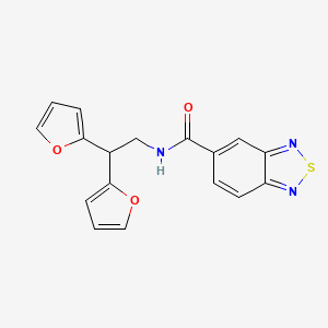 N-(2,2-di(furan-2-yl)ethyl)benzo[c][1,2,5]thiadiazole-5-carboxamide