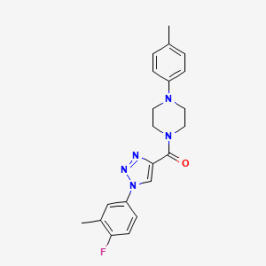 [1-(4-fluoro-3-methylphenyl)-1H-1,2,3-triazol-4-yl][4-(4-methylphenyl)piperazin-1-yl]methanone